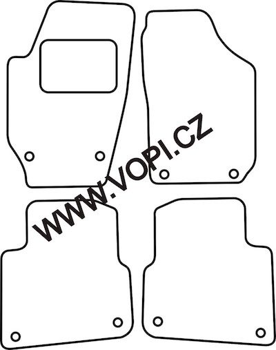 Autokoberce Škoda Roomster 03/2008 - Colorfit (4312)